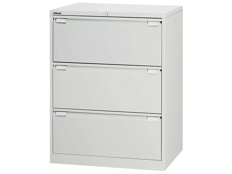 Bisley Bisley Registraturschrank lichtgrau 3 Schubladen 2-bahnig RAL 7035 – Produktbild 1 von 1