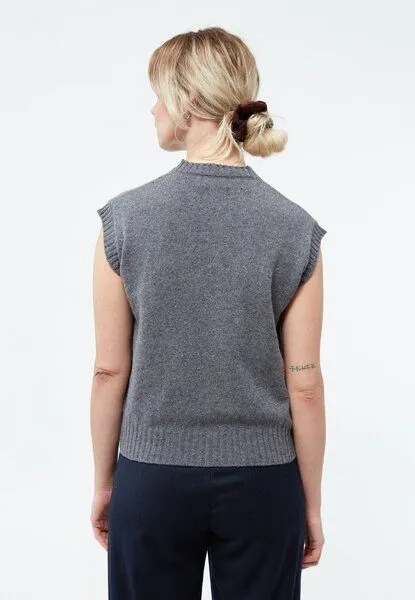 Givn Berlin Givn Berlin Pullunder GBLENI aus recycelter Wolle, Mid grey, – Produktbild 3 von 4