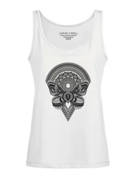 Human Family Human Family Weitfließendes Damen Tanktop "Flow Butterfly" in weiß – Produktbild 1 von 1