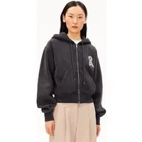 ARMEDANGELS ARMEDANGELS CROPPED ZIPPER Damen Sweatjacke aus 100% Bio-Baumwolle, Dark steel, – Produktbild 1 von 1