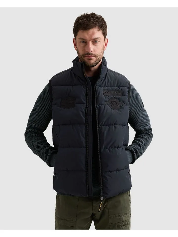 PME Legend PME Legend Steppweste Reißverschlusstaschen von innen und außen, Blau, – Produktbild 1 von 5