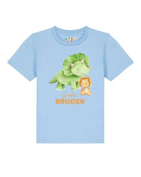 watabout.kids watabout.kids T-Shirt Kinder Dinosaurier 07 Großer Bruder, Blue soul, – Produktbild 1 von 2