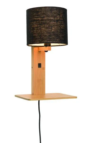 GOOD&MOJO GOOD&MOJO Naturel Wandlampe Andes, Schwarz, – Produktbild 2 von 4