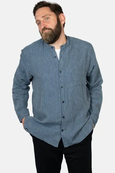 Hanseheld Hanseheld Leinenhemd Fischer Herren, Blau/weiß gestreift, – Produktbild 4 von 4