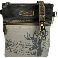 Domelo Domelo Vintage Tasche Trachten Umhängetasche Crossbody schwarz grau – Produktbild 1 von 1