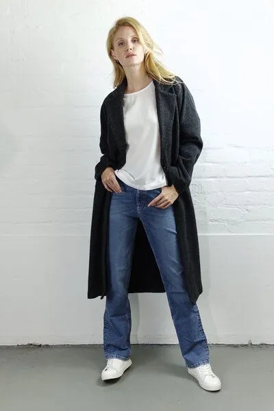Wunderwerk Wunderwerk Oversize coat merino, 384 dark grey melange (grau), – Produktbild 3 von 3