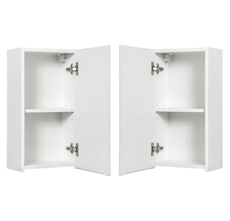 Lomadox Hängeschrank NEWPORT-56-WHITE Wandschrank Badschrank, weiß, gerillte Front, ca. 30/57/19cm, Weiß, – Produktbild 5 von 5