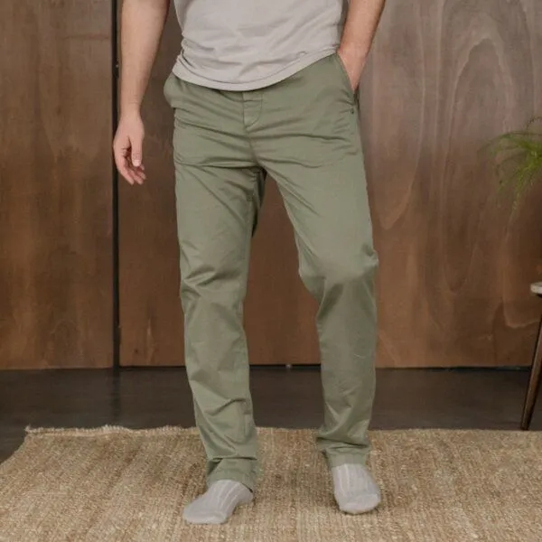 NORDLICHT NORDLICHT Herren Chino Hose Evin aus 100% Bio-Baumwolle, Grün, – Produktbild 1 von 4