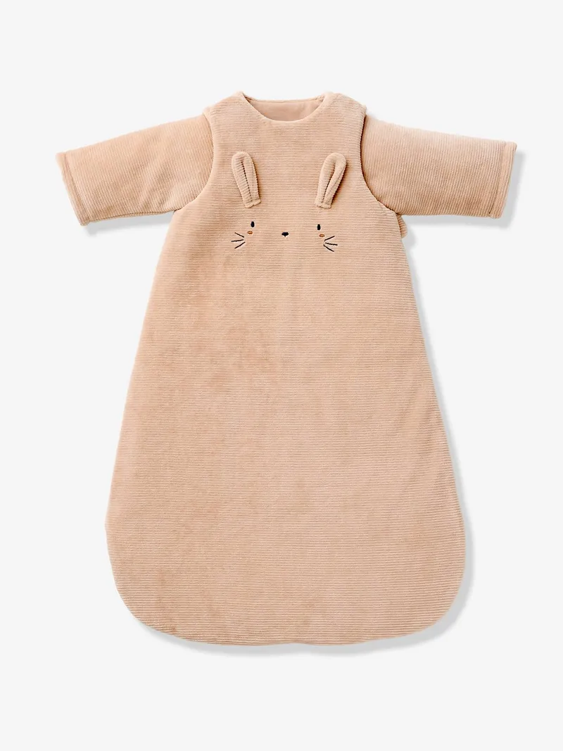 Vertbaudet Baby Winterschlafsack TRAUMREISE aus Cord mit abnehmbaren Ärmeln TOG 3, Beige, – Produktbild 4 von 4