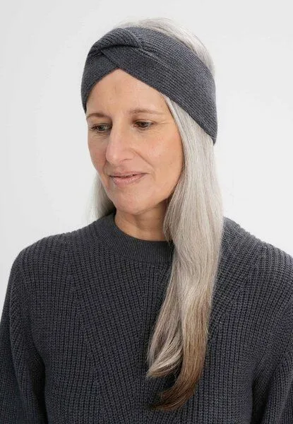 MELA Stirnband MEENA | von MELA | Fairtrade & GOTS zertifiziert, Anthrazit melange, – Produktbild 2 von 4