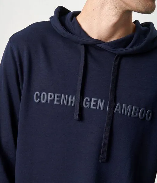 Copenhagen Bamboo Marineblauer Bambus-Kapuzenpullover mit Logo – Produktbild 4 von 4