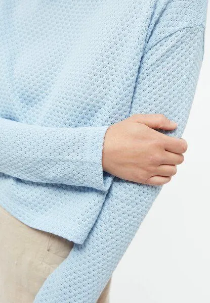 Givn Berlin Givn Berlin Strickshirt GBMARIA aus Bio-Baumwolle, Ice water blue (jacquard), – Produktbild 3 von 4