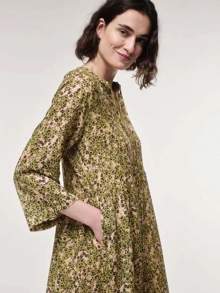 LANIUS LANIUS Midikleid Print Flower Field aus TENCEL, Print flower field biscuit, – Produktbild 4 von 4