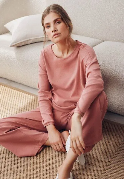 LANA Organic LANA Organic Pyjamashirt, Modell Ceres, Dusty rose, – Produktbild 1 von 4
