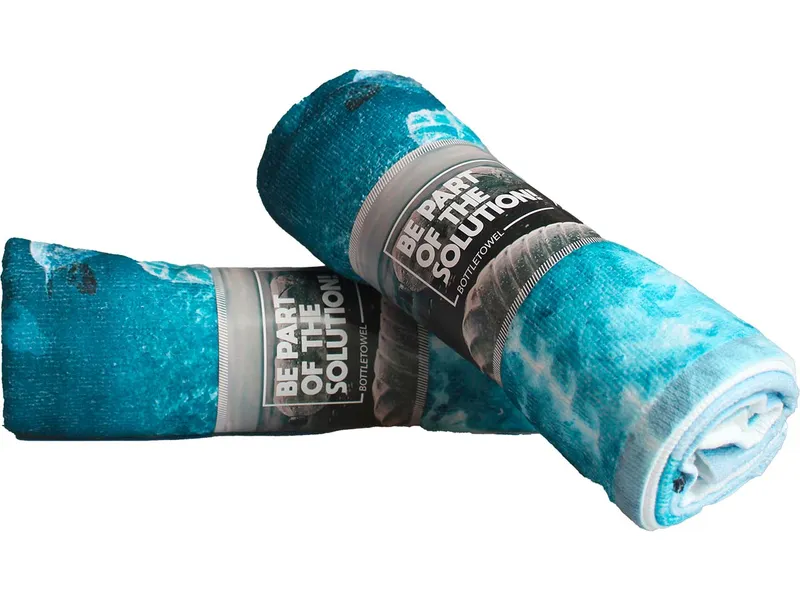 Handtuch aus Recycling-PET "Bottletowel" 50 x 100 cm, inkl. 1-seitigem Aufdruck – Produktbild 1 von 1