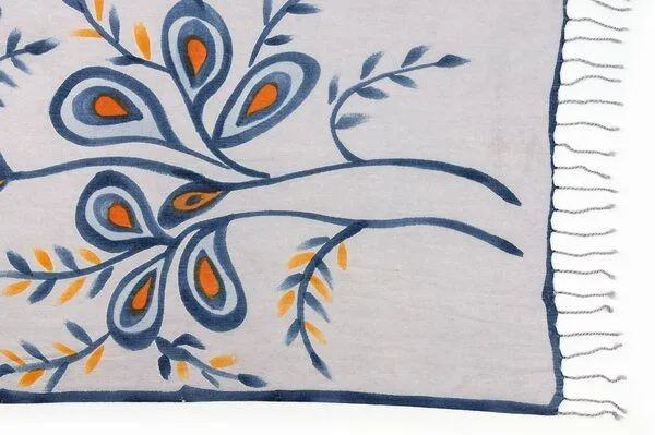 El Puente El Puente Schal, Grau,blau,orange, – Produktbild 2 von 2
