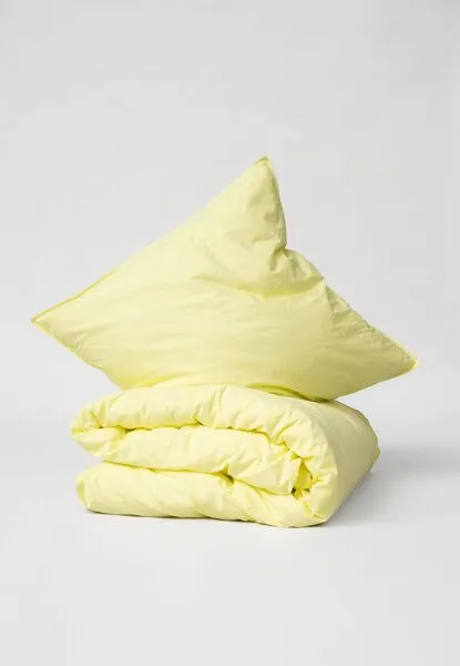MELA Perkal Bettwäsche Set BHANU | von MELA | Fairtrade & GOTS zertifiziert, Soft lemon, – Produktbild 1 von 4