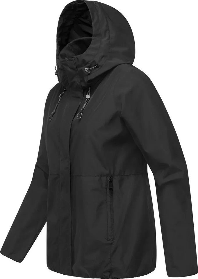 ragwear ragwear Outdoorjacke Sunniva Light Wasserdichte und atmungsaktive Damen Übergangsjacke, Schwarz, – Produktbild 3 von 5