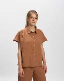 MATONA Matona Kurzarmbluse aus Leinen für Frauen / Linen Blouse – Produktbild 1 von 1