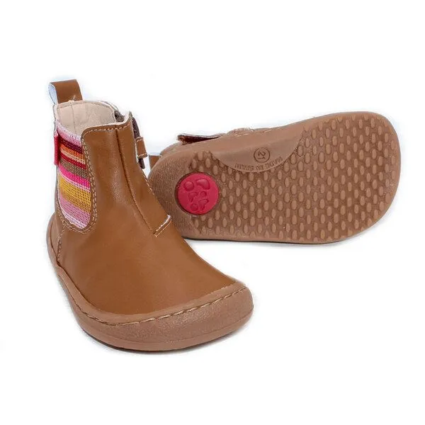 Pololo Pololo Barfuß-Chelseaboot aus Kaktus-Lederimitat (vegan), unisex, Braun, – Produktbild 2 von 4