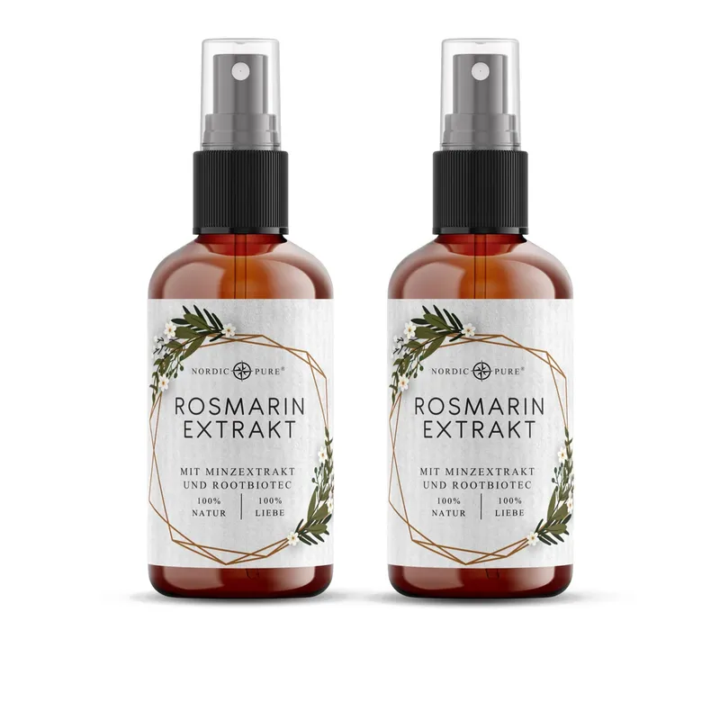 Nordic Pure Nordic Pure Rosmarin-Minze-Extrakt - 100 ml 2x100 ml – Produktbild 1 von 3