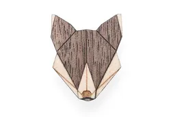 BeWooden BeWooden Brosche aus Holz – Wolf – Produktbild 1 von 1
