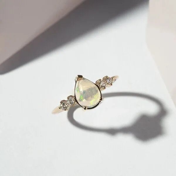 Eppi Eppi Opal-Ring mit Diamanten Ammara, Gelb, – Produktbild 3 von 4