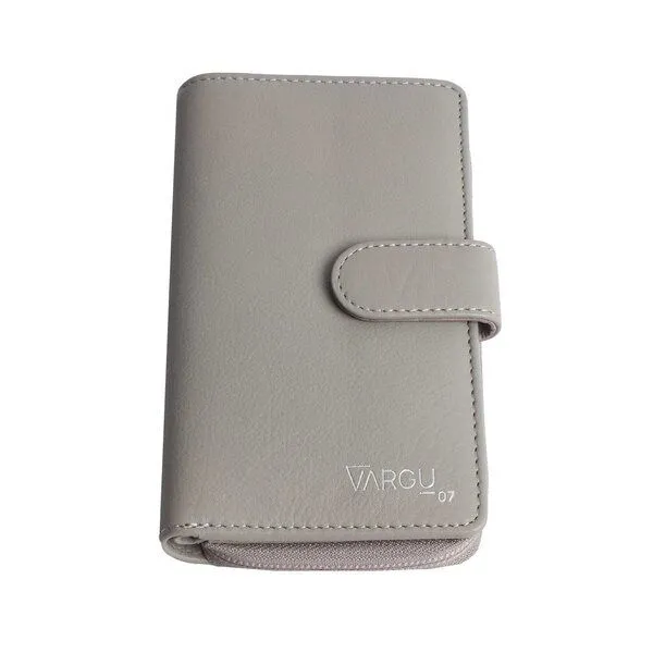 Vargu Vargu Echtleder Geldbörse SABA 1-A mono, Grey, – Produktbild 3 von 3