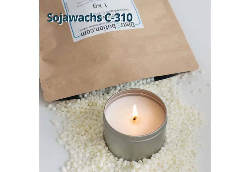 DistrEbution Bastelnaturmaterial Sojawachs Pastillen Naturwachs Kerzenwachs C-310 1kg – Produktbild 5 von 5
