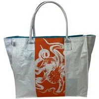 Beadbags Beadbags Einkaufstasche Ri94 recycelter Reissack, Octopus weiß, – Produktbild 1 von 1