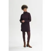 MELA MELA Damen vegan Kleid Aus Rippstrick Mit Rollkragen Arunika Holunder Melange – Produktbild 1 von 1