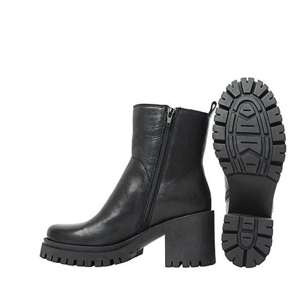 Ten Points Ten Points Leder-Absatzboots, Ylva, Schwarz, – Produktbild 3 von 3