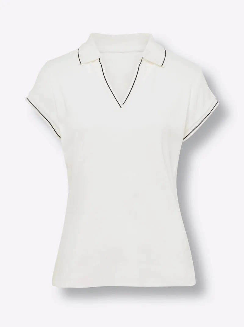 heine Poloshirt, Ecru, – Produktbild 1 von 2