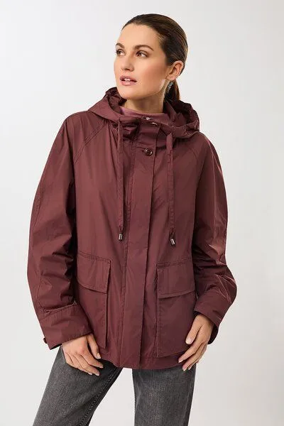 LangerChen LangerChen Modische Kapuzenjacke mit großen Taschen, Rubywood (rot), – Produktbild 1 von 4