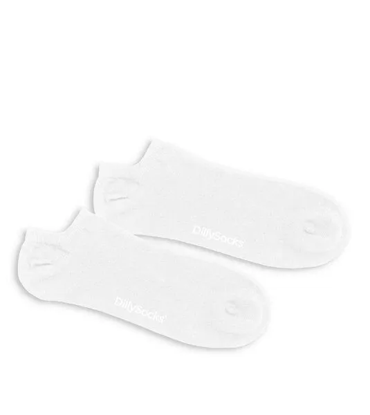 DillySocks DillySocks Sneaker Socken aus Biobaumwoll-Mix, Weiß, – Produktbild 1 von 3