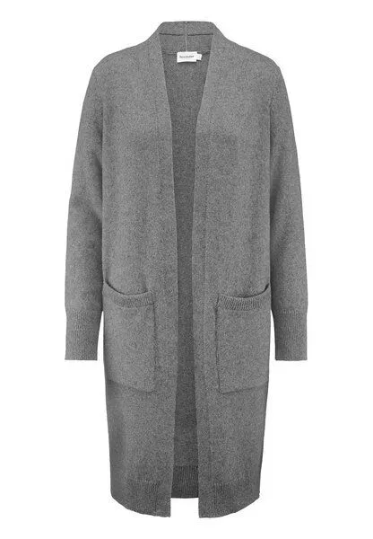 hessnatur hessnatur Strick Jacke Relaxed aus Bio-Schurwolle mit Bio-Baumwolle, Grau, – Produktbild 6 von 8