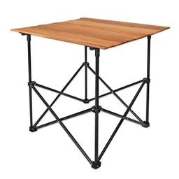 NATUREHOME NATUREHOME Klapptisch Campingtisch Buchenholz Metallgestell mit Transport-Tasche – Produktbild 1 von 1
