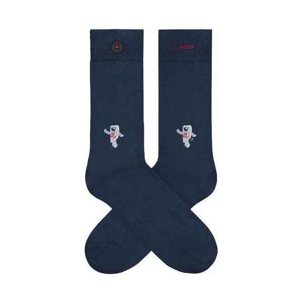 A-Dam A-Dam Socken mit Stickerei, Andre (dunkelblau), – Produktbild 1 von 4