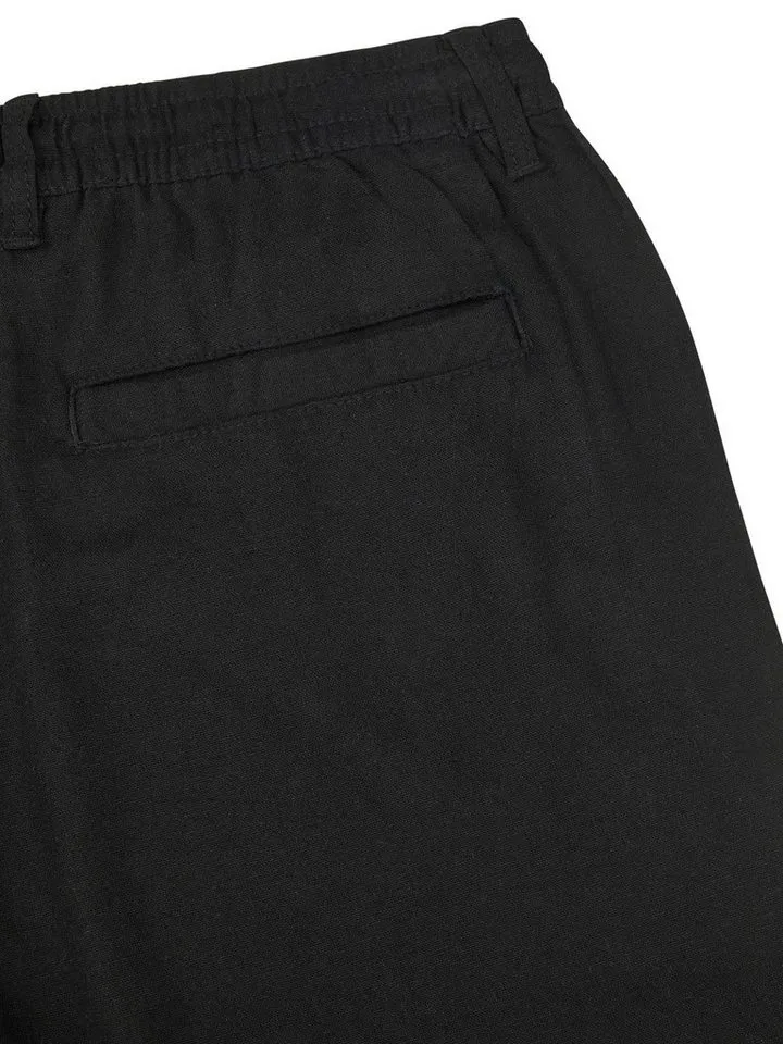 DENIMFY Chinoshorts Herren Shorts DFAlessio Regular Fit Bermudashorts mit Kordelzug, Schwarz, – Produktbild 4 von 4
