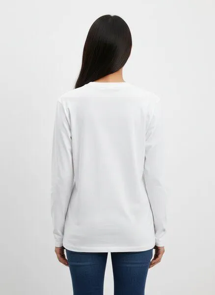UNIPOLAR UNIPOLAR Basic Longsleeve Modell: Creative Longsleeve, White, – Produktbild 2 von 2