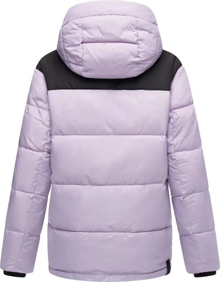 ragwear ragwear Anorak Wikesh stylische Winter Steppjacke mit Colourblocking, Lila, – Produktbild 4 von 5