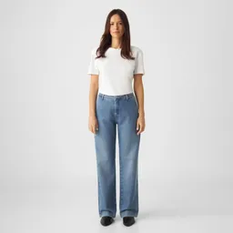 DAWN GLOW Flared Soft Denim - Chino - Medium Blue - Medium Blue / 28 / 32 – Produktbild 1 von 1