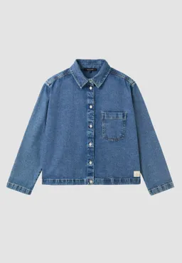 recolution recolution Damen vegan Overshirt Poppy Blau – Produktbild 1 von 1