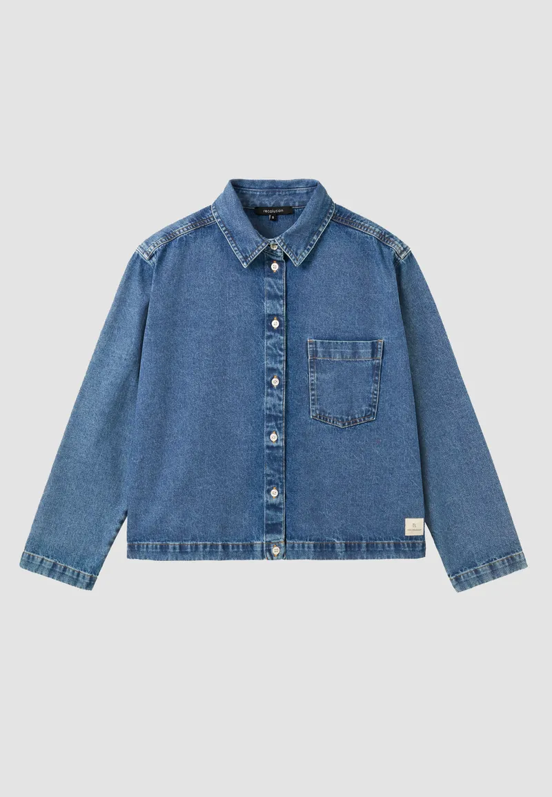 recolution recolution Damen vegan Overshirt Poppy Blau, Blau, – Produktbild 1 von 2
