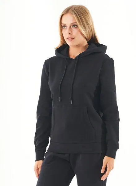 ORGANICATION ORGANICATION ESSENTIALS-HARRE-Soft Touch Hoodie aus Bio-Baumwolle, Schwarz(black), – Produktbild 3 von 4