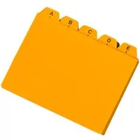 Karteiregister A-Z DIN A6, 25 Stk. aus Recyclingkarton, gelb – Produktbild 1 von 1