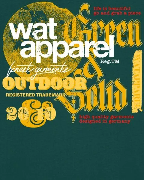 watapparel watapparel T-Shirt Unisex LIMITED EDITION LOGO PRINT 02, Glazed green, – Produktbild 3 von 4