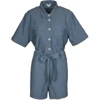 MELA MELA Bio-Damen-Jumpsuit kurz "SANELA" blau chambray, Gr. M – Produktbild 1 von 1