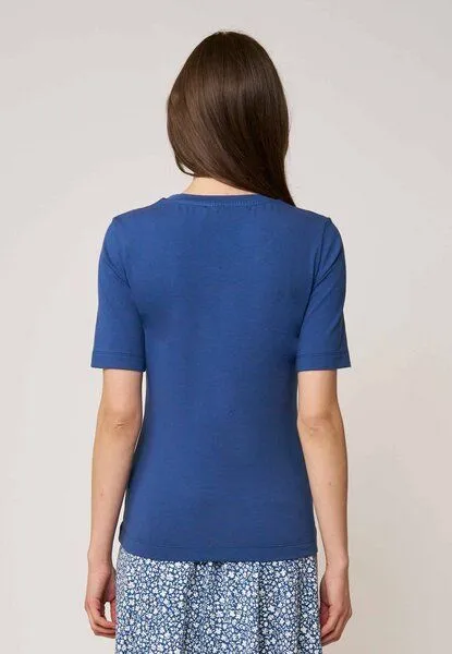 LANA Organic LANA Organic Basic Shirt aus Bio Baumwolle für Damen, Modell Vinnie, True navy, – Produktbild 4 von 4
