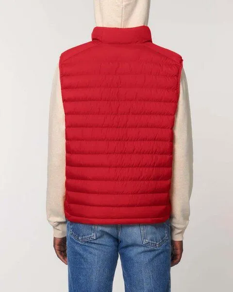 YTWOO YTWOO Herren Steppweste aus komplett recycelten Materialien, Rot, – Produktbild 4 von 4